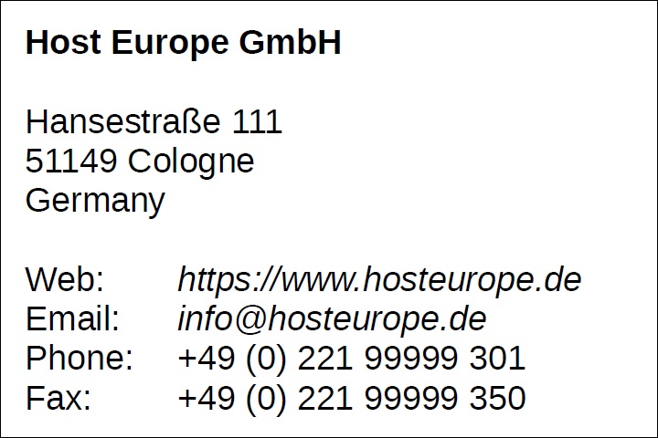 Hosting Service Provider